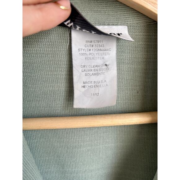 Vintage 1970's Celadon Green Blazer Size M | Western Style Dagger Collar Blazer - Picture 4 of 8